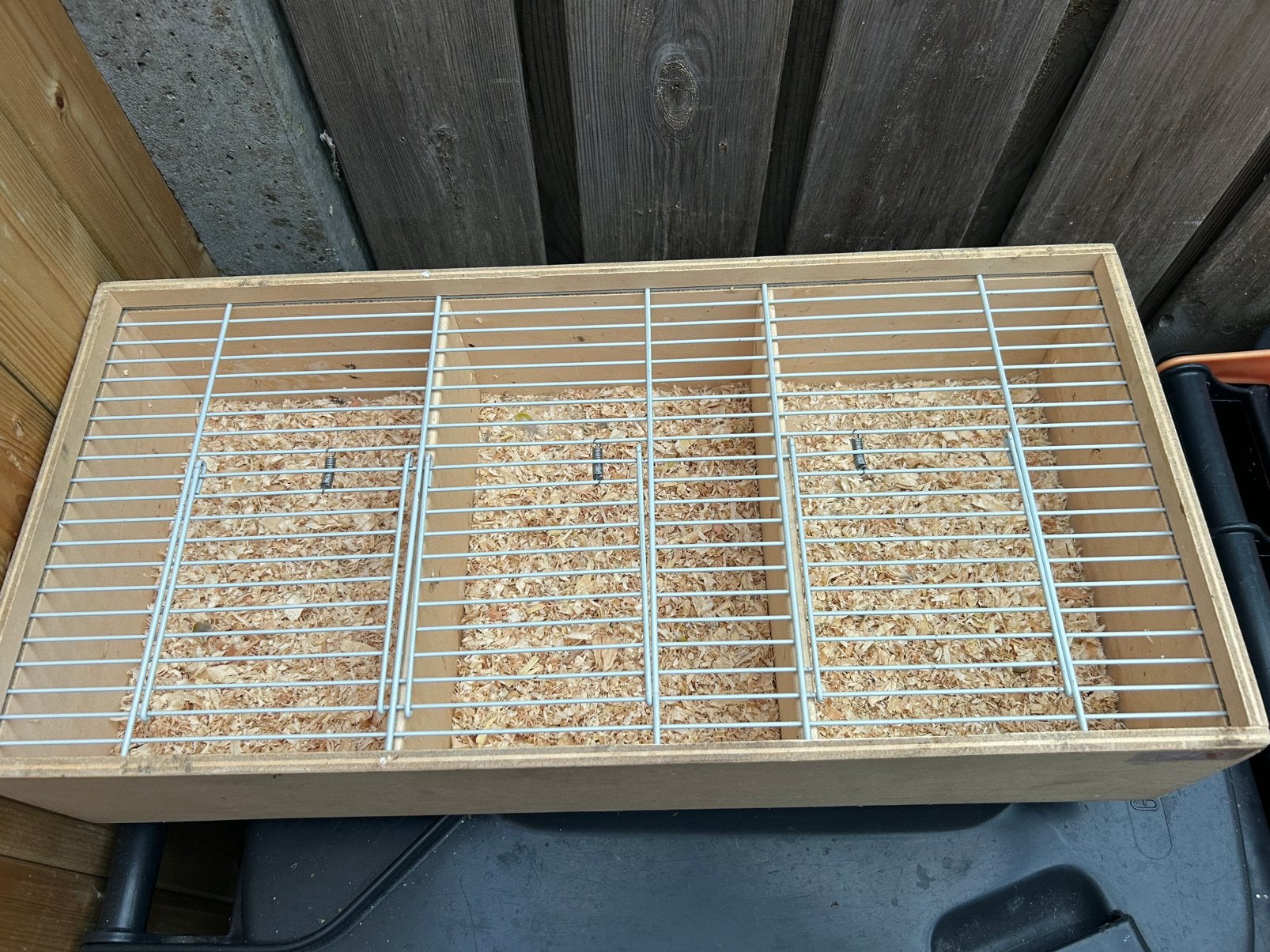 Vogel transport kooi 3 vaks, vogelnetje, beukensnippers enz, Ophalen, Zo goed als nieuw, Overige typen