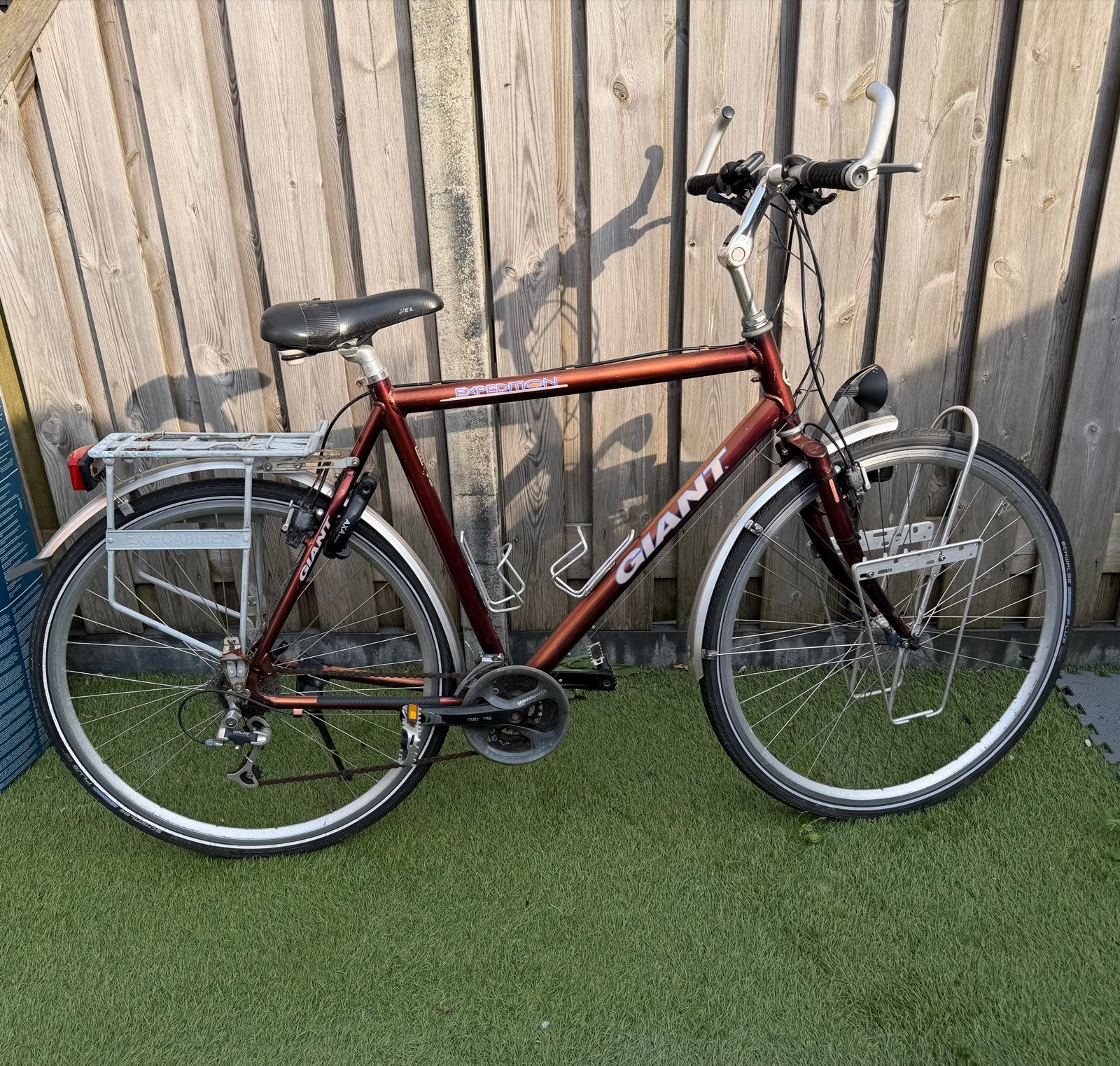 Giant Expedition 60cm Retro Aluminium Fiets TEAB, Fietsen en Brommers, Fietsen | Heren | Herenfietsen, Ophalen, Gebruikt, Velgrem