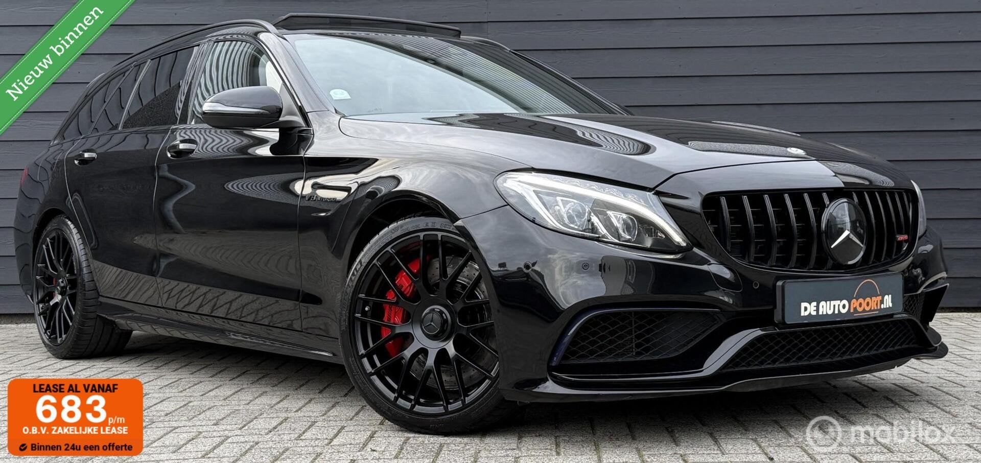 Mercedes C-klasse Estate AMG 63 S Edition 1 Pano.dak/Burmest, Auto's, Automaat, Dealer onderhouden, Achterwielaandrijving, Gebruikt
