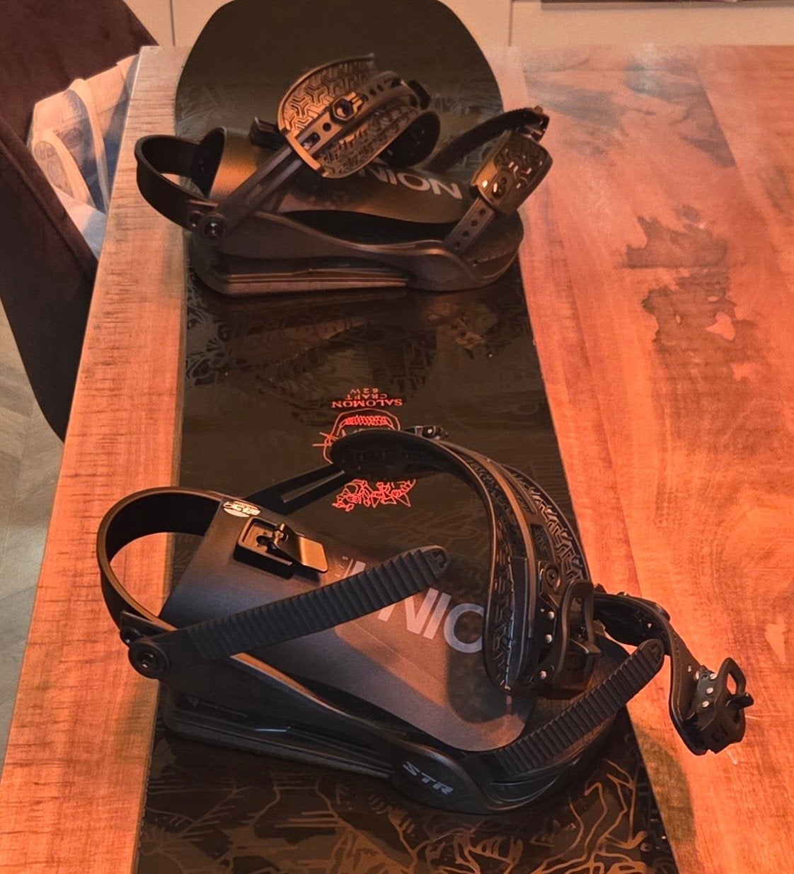 Union STR Snowboard Bindingen - Large, Ophalen of Verzenden, Zo goed als nieuw, Bindingen