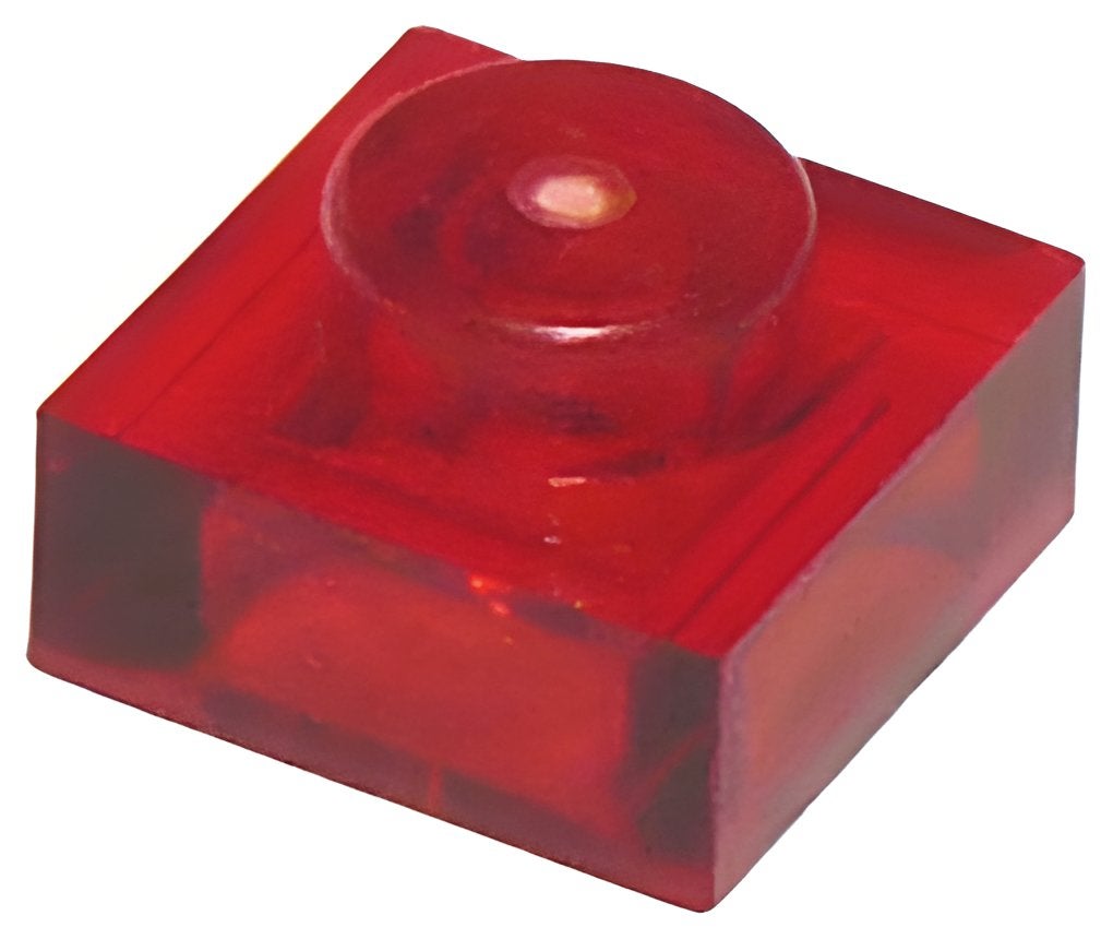 100x LEGO 6513963 - 3024 - Trans-Red Plate 1 x 1, Gebruikt, Overige thema's, Lego, Ophalen of Verzenden
