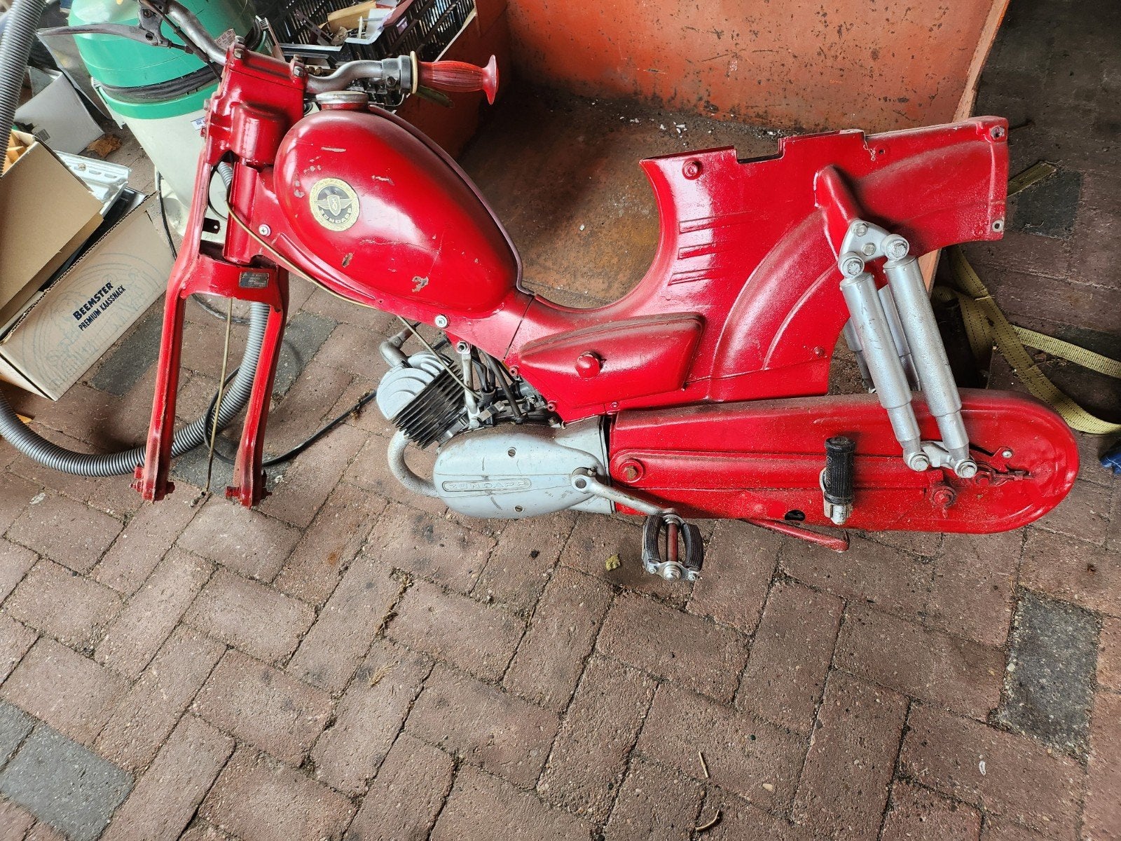Zundapp 433 bromfiets frame met motorblok, Ophalen of Verzenden