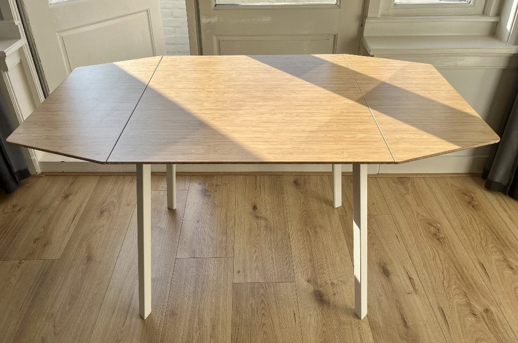 Uitklapbare Ikea eettafel, Huis en Inrichting, Tafels | Eettafels, Ophalen, Gebruikt, 50 tot 100 cm, Vier personen