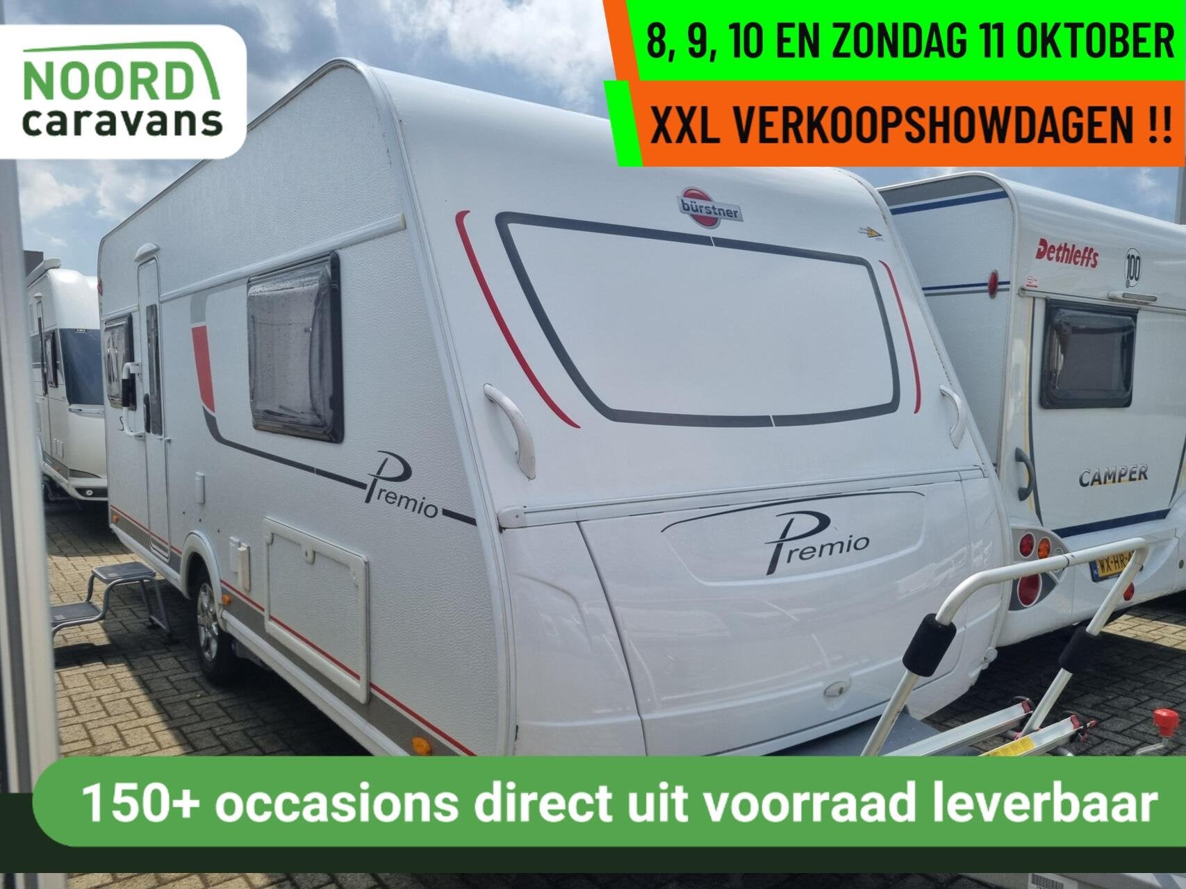 BUERSTNER Premio s line 490 TS MOVER + VOORTENT + DOUCHE, Serviceluik, Rondzit, 7 tot 8 meter, Bedrijf
