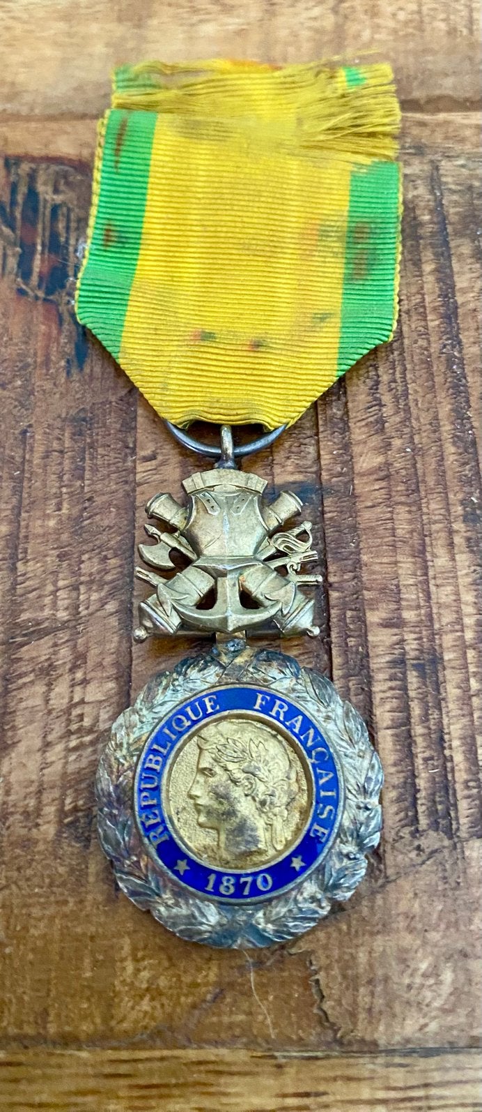 Franse Médaille Militaire (Militaire Medaille), Verzamelen, Verzenden, Landmacht, Overige gebieden, Lintje, Medaille of Wings