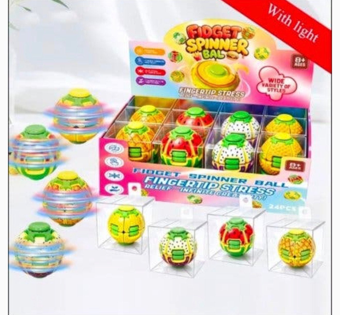 fidget bal spinner met licht  115 st € 175, Ophalen of Verzenden, Nieuw