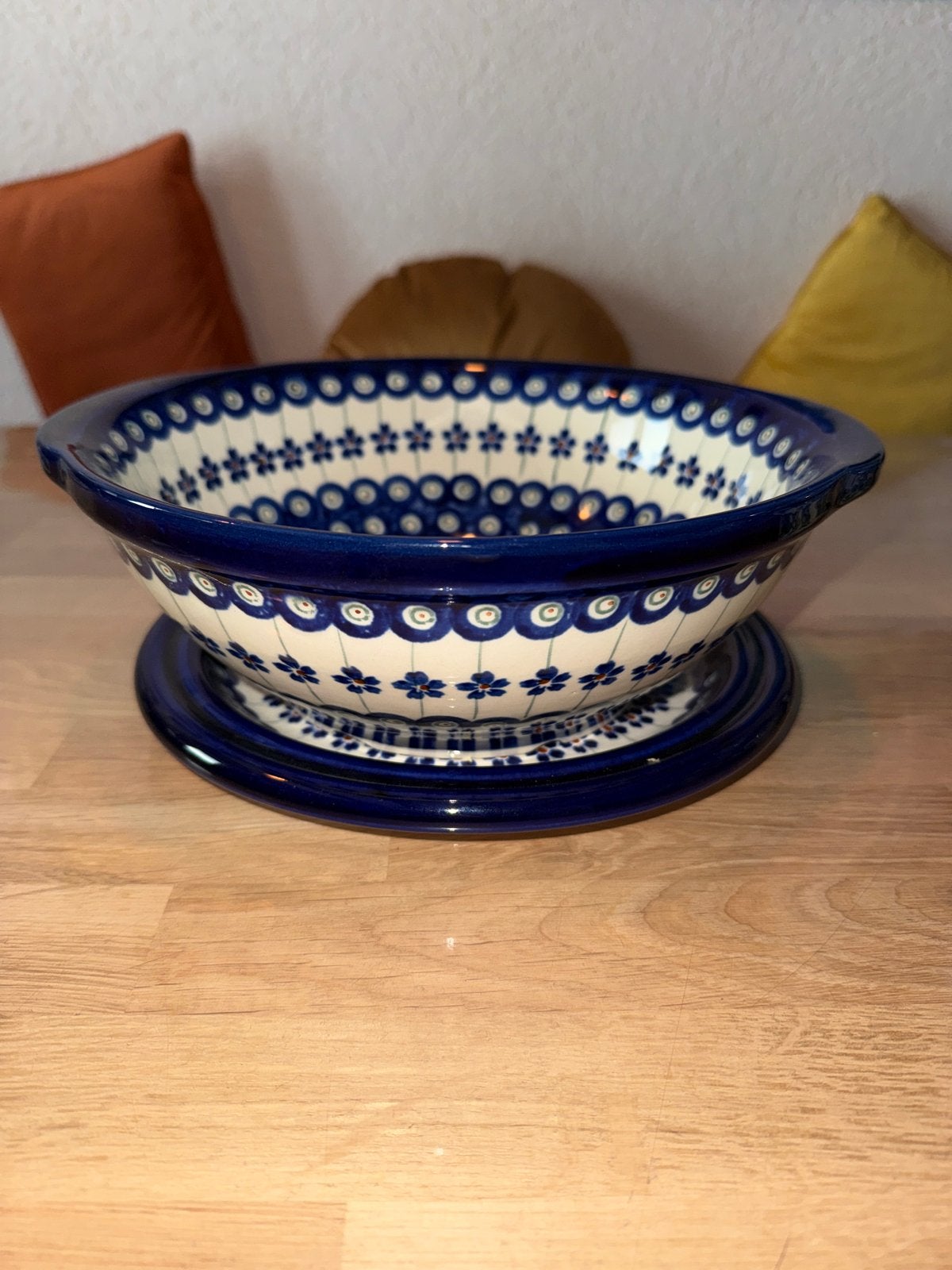 Bunzlau/Boleslawiec Fruitesse fruitschaal - Handgemaakt in P, Huis en Inrichting, Keuken | Servies, Ophalen, Keramiek, Overige stijlen