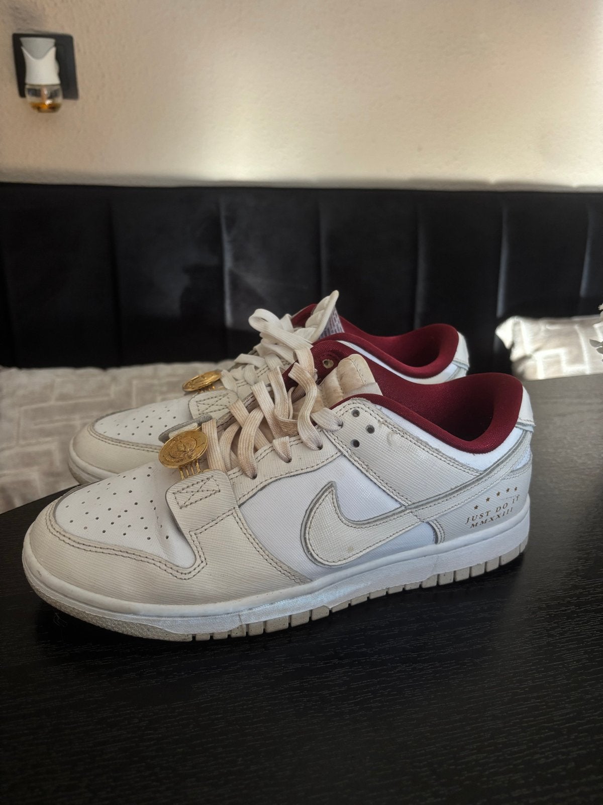 Nike Dunk Low 'Just Do It' Sneakers - Maat 39, Ophalen of Verzenden, Gedragen, Overige kleuren, Sneakers of Gympen