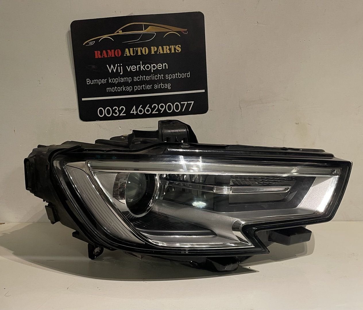 KOPLAMP AUDI A3 XENON RECHTS 8V0941006 ORGINEEL, Auto-onderdelen, Verlichting, Gebruikt, -, -, -