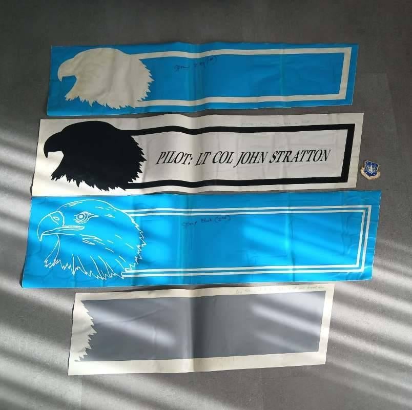 USAF F15 Decals stencils RAF Lakenheat, Ophalen of Verzenden, Luchtmacht, Amerika, Embleem of Badge