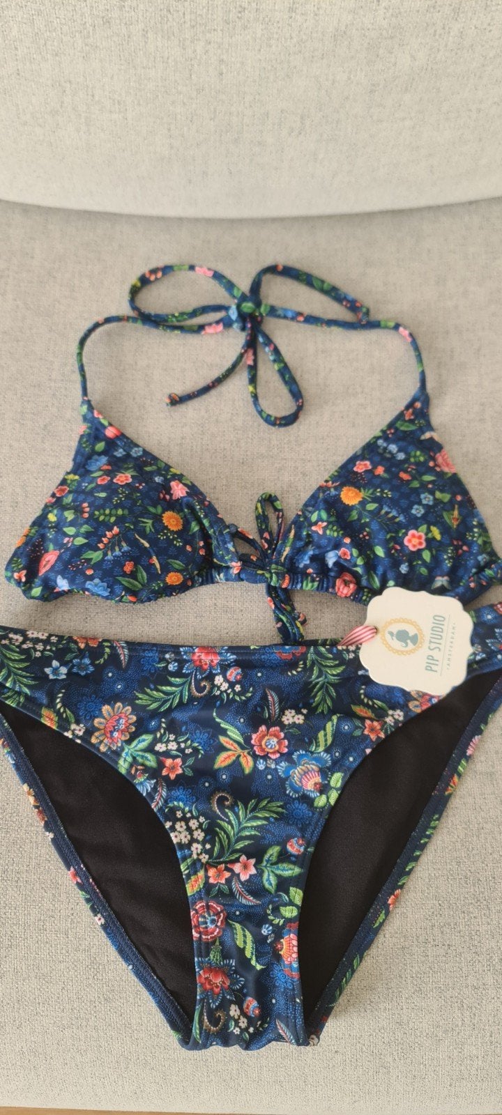 Nieuwe bikini Pip Studio Amsterdam XS 34 blauw bloemetjes, Blauw, Nieuw, Ophalen of Verzenden, Pip Studio