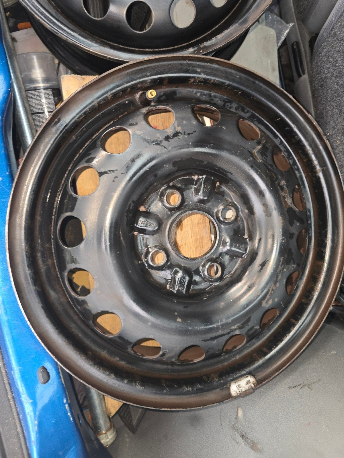 3 velgen met banden en 1 velg zonder band 155/65 R14, 14 inch, Gebruikt, 155 mm, Banden en Velgen