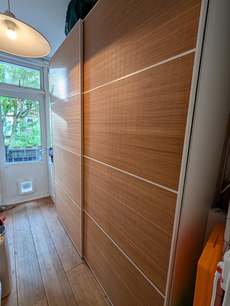PAX kas schuifdeuren bamboe, Huis en Inrichting, Gebruikt, 200 cm of meer, Overige houtsoorten, Ophalen