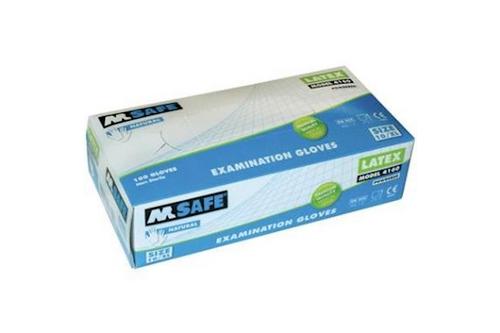 8x M-safe latex handschoenen model 4161 Medium Blauw, Ophalen of Verzenden, Nieuw
