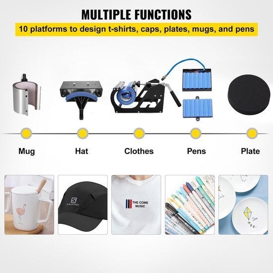 Heatpers – Transferpers – Warmtepers – Drukpers – Heat Press, Corvance B.V., Verzenden, Nieuw, Corvancebol@gmail.com