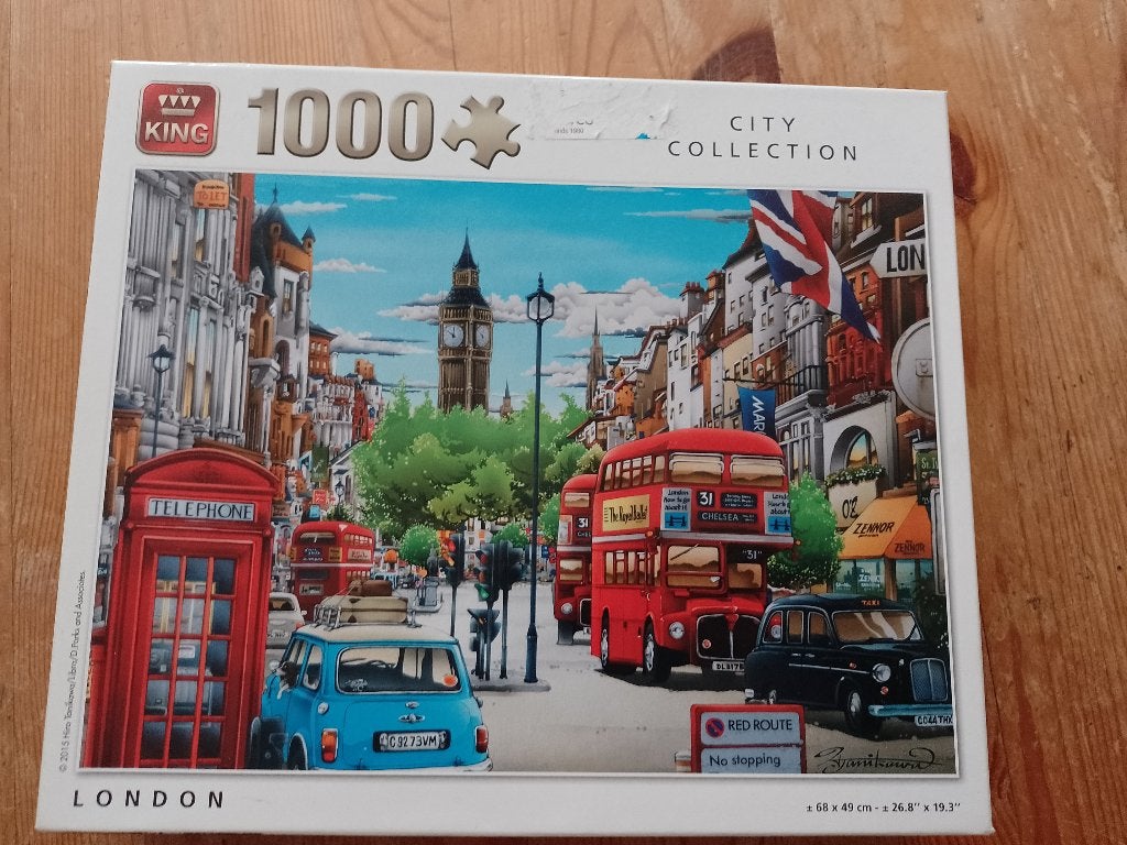 King puzzel, 1000 stukjes, compleet, London, Ophalen, 500 t/m 1500 stukjes, Gebruikt, Legpuzzel