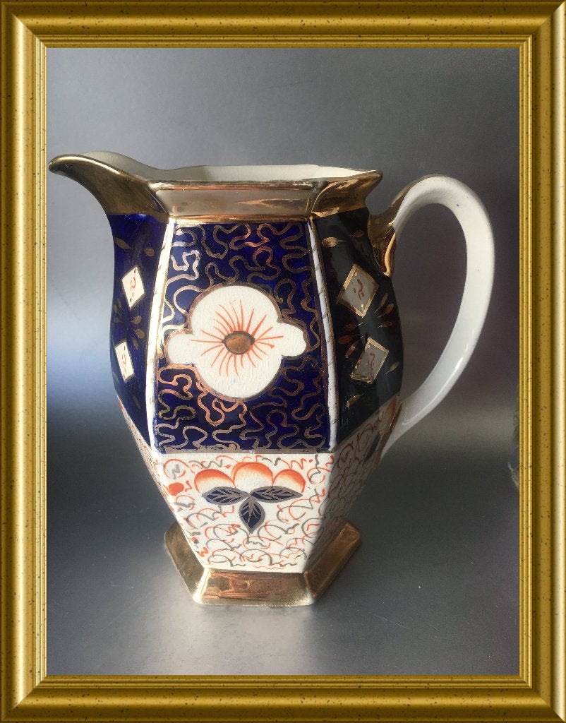 Antieke kan met Imari kleuren, rood, blauw en goud, Antiek en Kunst, Ophalen of Verzenden