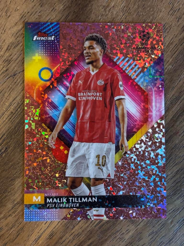Malik Tillman Topps Finest 2023/24 PSV Eindhoven /50, Ophalen of Verzenden, Zo goed als nieuw, PSV, Spelerskaart