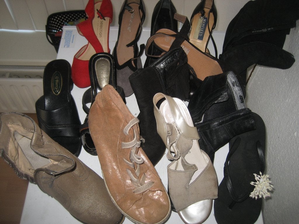 partij gebruikte schoenen laarsjes, Verzenden, Gedragen, Zwart, Pumps