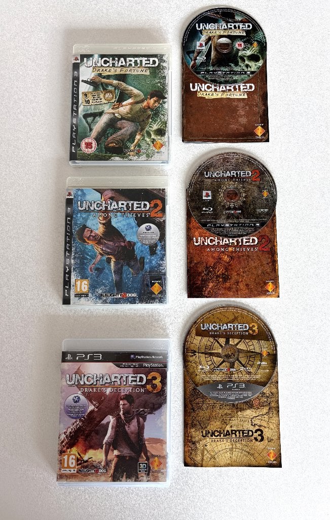 Uncharted 1 2 3 PS3 Complete Set / Trilogy – PlayStation 3, Avontuur en Actie, 1 speler, Ophalen of Verzenden, Zo goed als nieuw