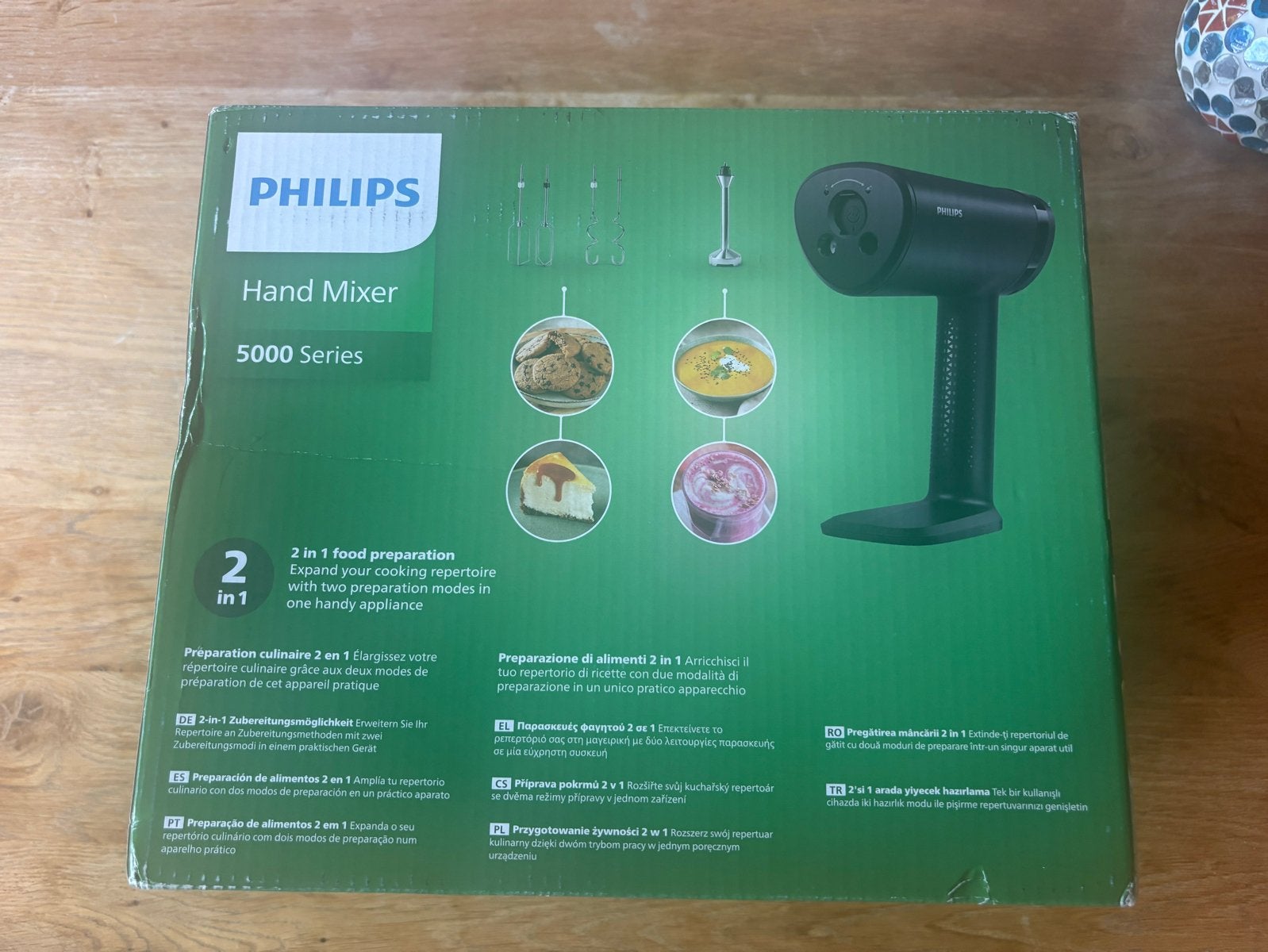 Philips Handmixer 5000 Serie - 2-in-1 Keukenapparaat, Minder dan 1 liter, Ophalen of Verzenden, Nieuw, 3 snelheden of meer