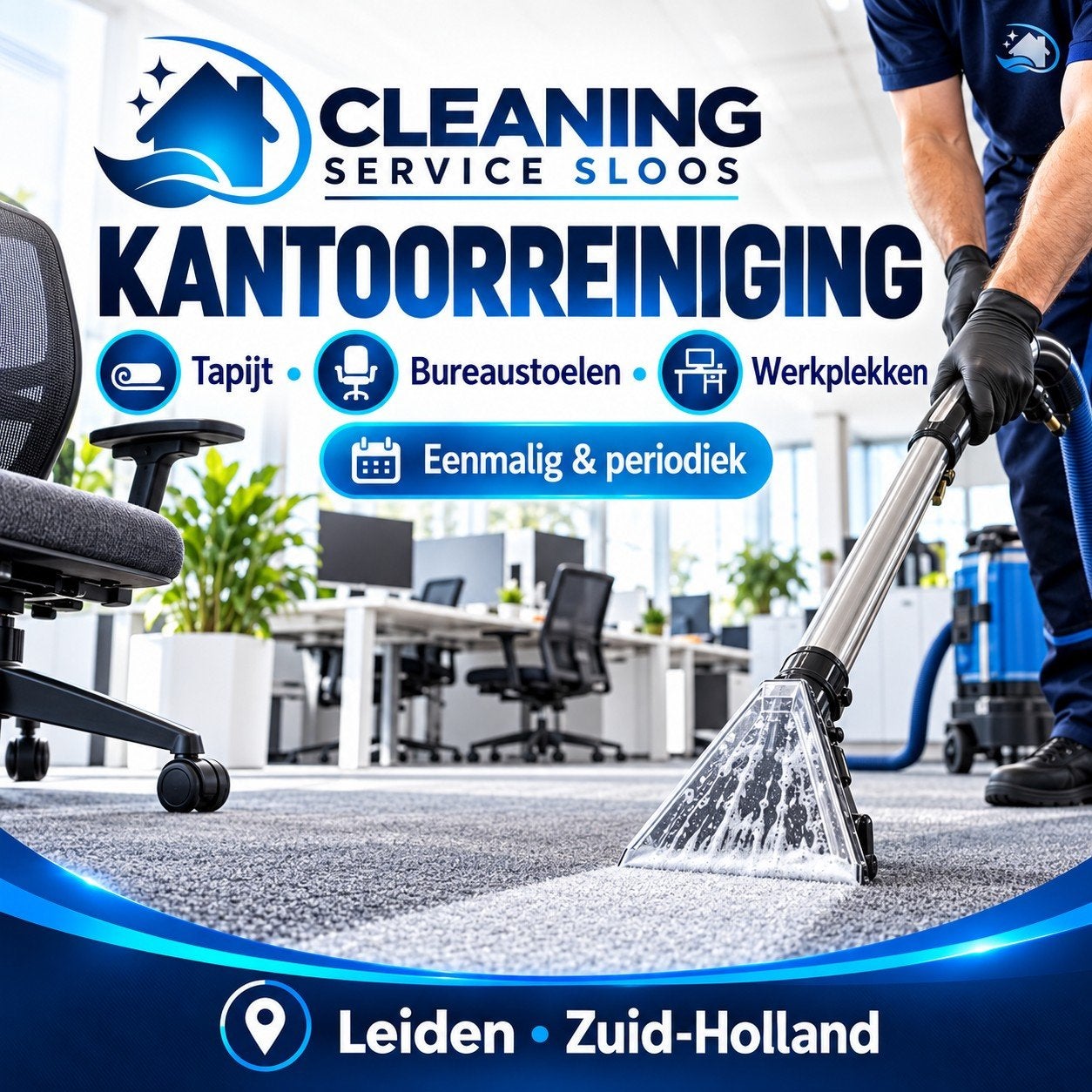 Kantoorreiniging | Tapijtreiniging & Bureaustoelen, Ophalen of Verzenden