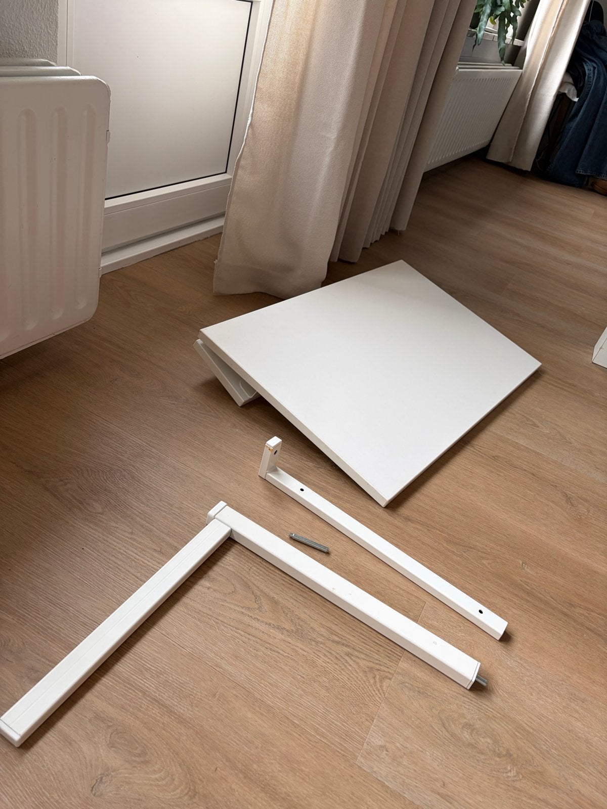 IKEA NORBERG uitklapbaar tafel/bureau - wit, Ophalen, Overige typen, Gebruikt, Spaanplaat of MDF