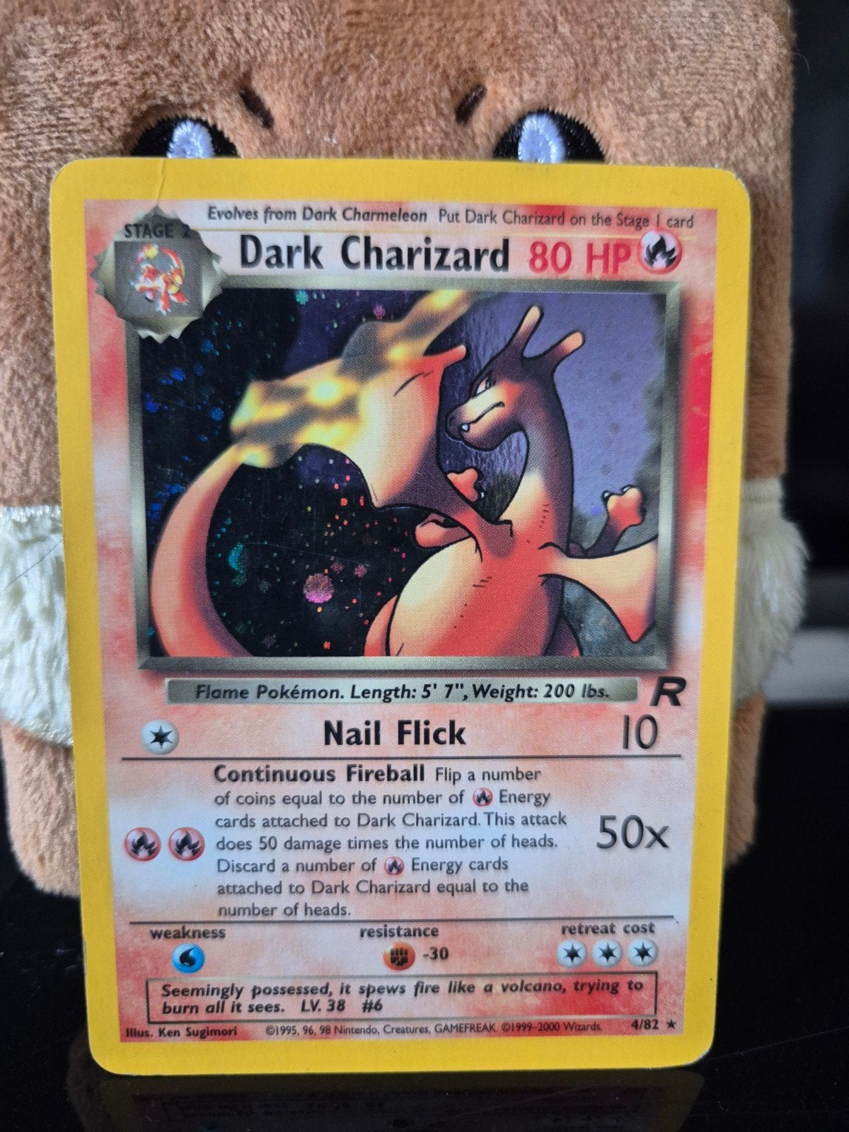Dark Charizard (4/82) Holo Rare, Ophalen, Gebruikt, Losse kaart, Foil