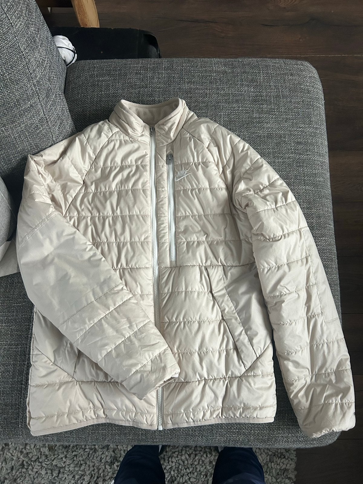 Nike Therma-FIT jas maat S, Kleding | Heren, Ophalen of Verzenden, Zo goed als nieuw, Maat 46 (S) of kleiner, Beige