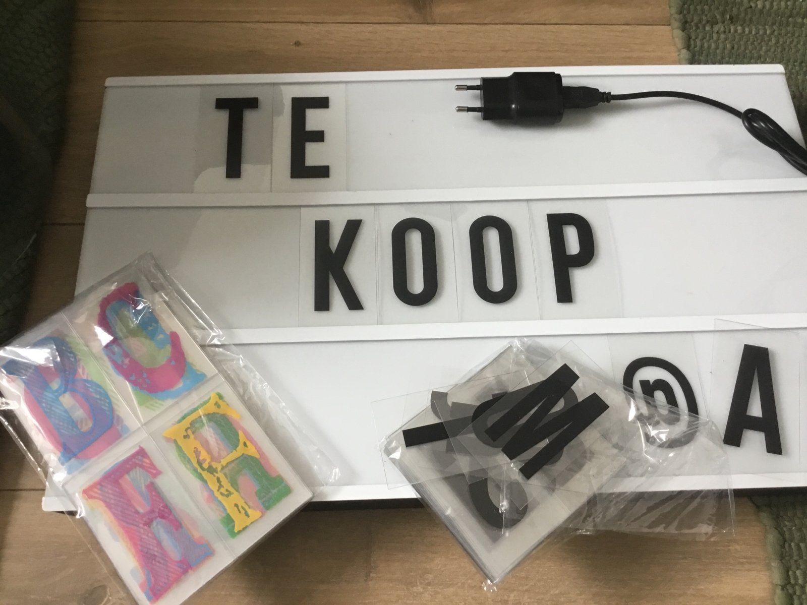 Lightbox met letters en symbolen - Werkt ook op powerbank, Kunststof, Ophalen of Verzenden, Zo goed als nieuw, Modern