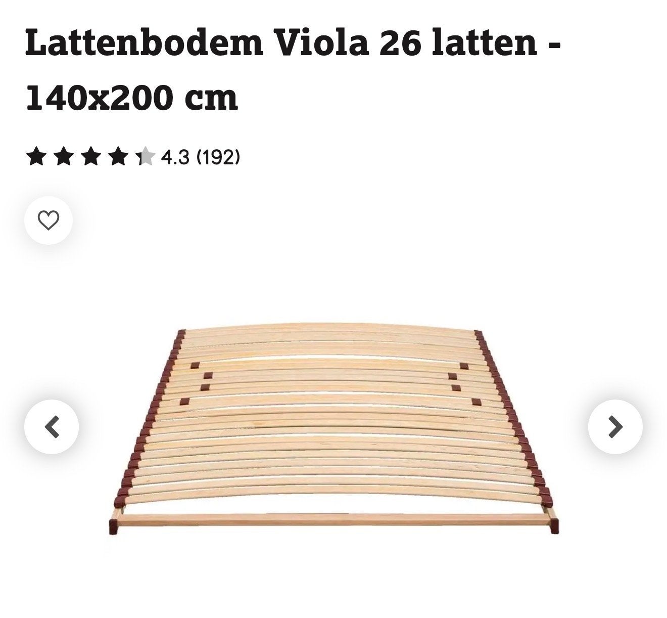Viola Lattenbodem 140x200 cm - Verstelbaar & Stevig, Verstelbaar, Overige kleuren, 200 cm, Hout