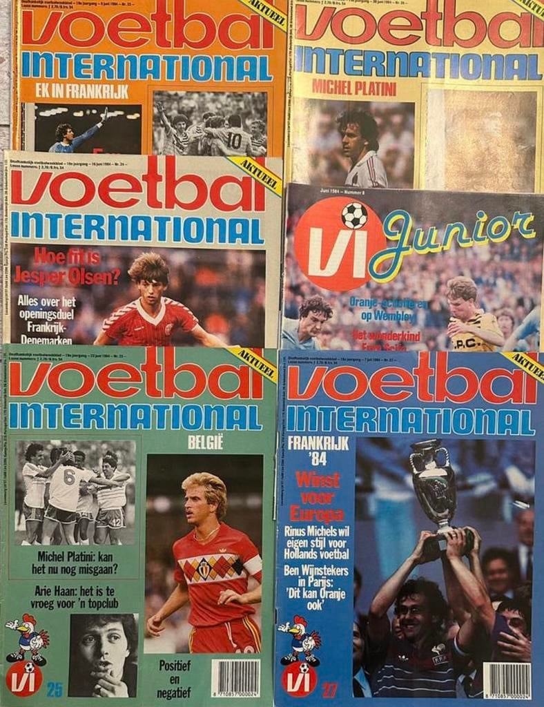 Voetbal International (VI) - EK 1984 alle nummers, Boeken, Tijdschriften en Kranten, Ophalen of Verzenden, Gelezen, Sport en Vrije tijd