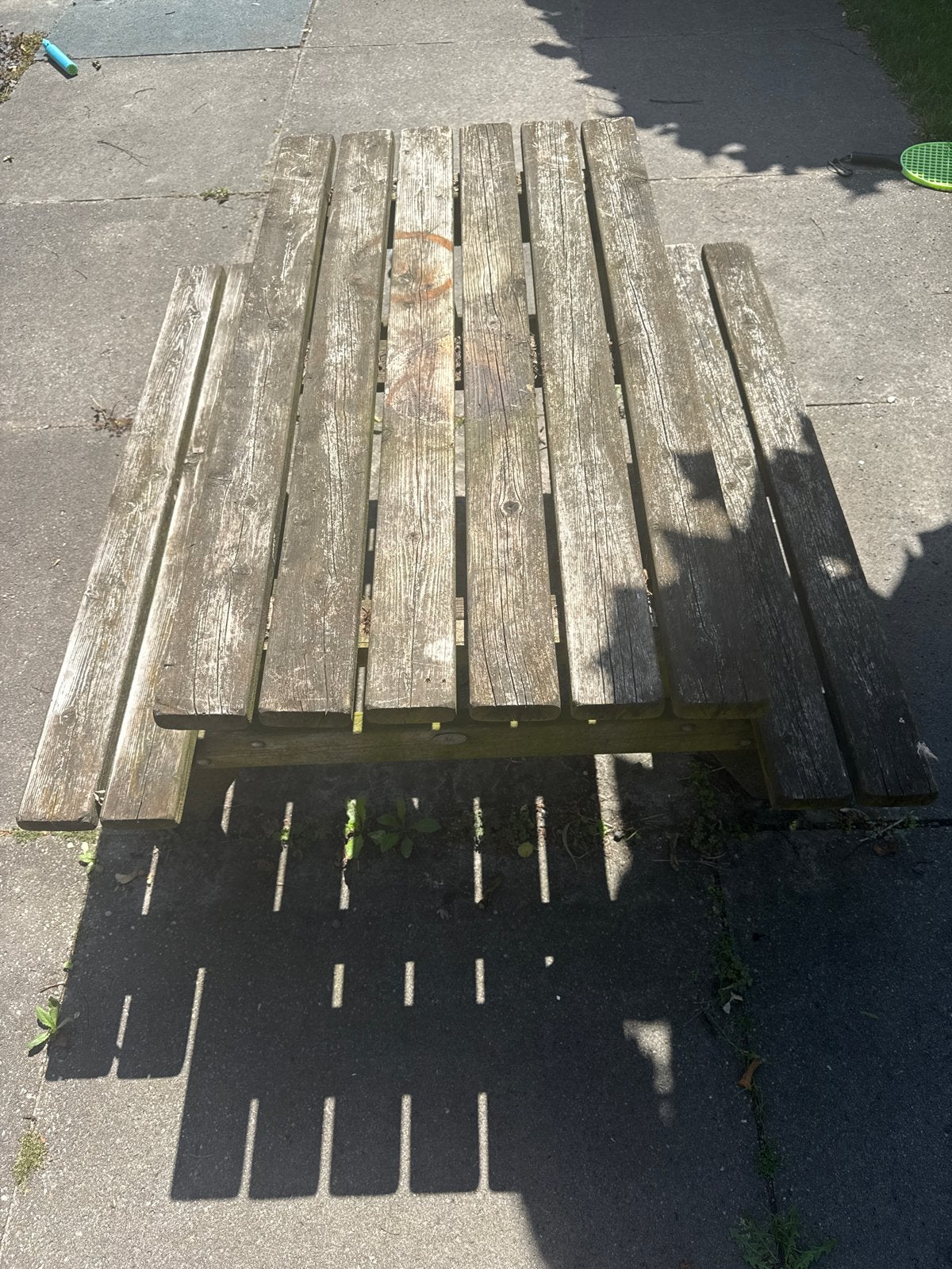 Hardhouten picknicktafel voor de kinderen, Tuin en Terras, Picknicktafels, Ophalen, Gebruikt, Rechthoekig, Hout