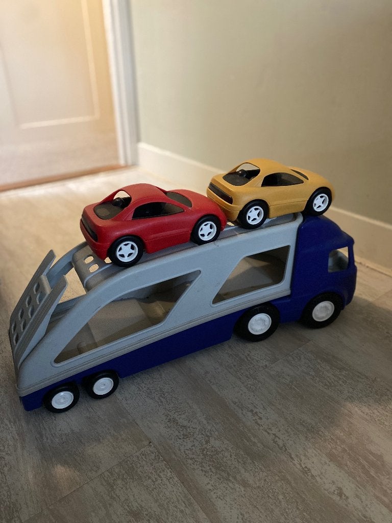 Little Tikes Autotransporter met 2 auto's, Ophalen, Gebruikt
