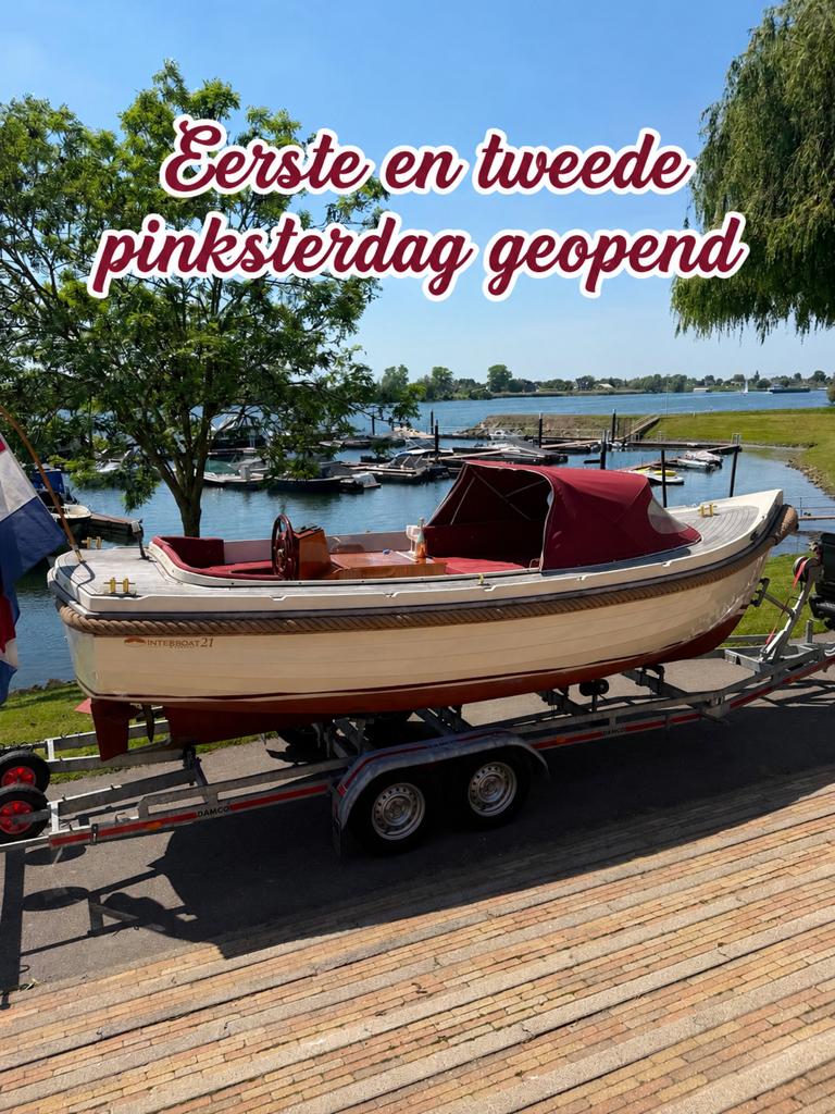 Interboat 21 Classic vetus 33pk 4 cilinder mooie staat!, Watersport en Boten, Sloepen, Ophalen, Zo goed als nieuw, Interboat, Elektrische start