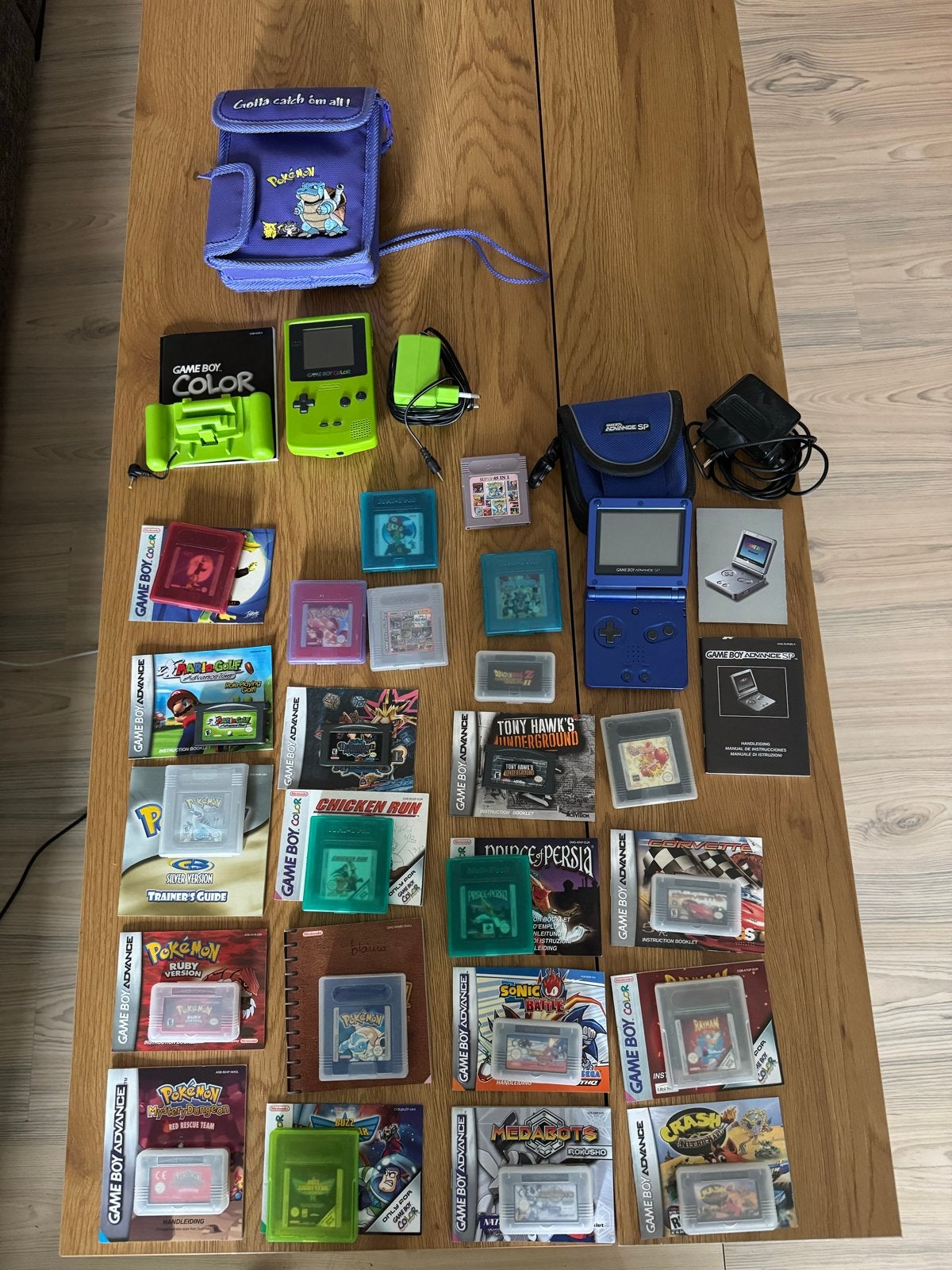 Game Boy Color & Advance SP bundel met 20+ Spellen, Spelcomputers en Games, Games | Nintendo Game Boy, Ophalen, Gebruikt, Overige genres