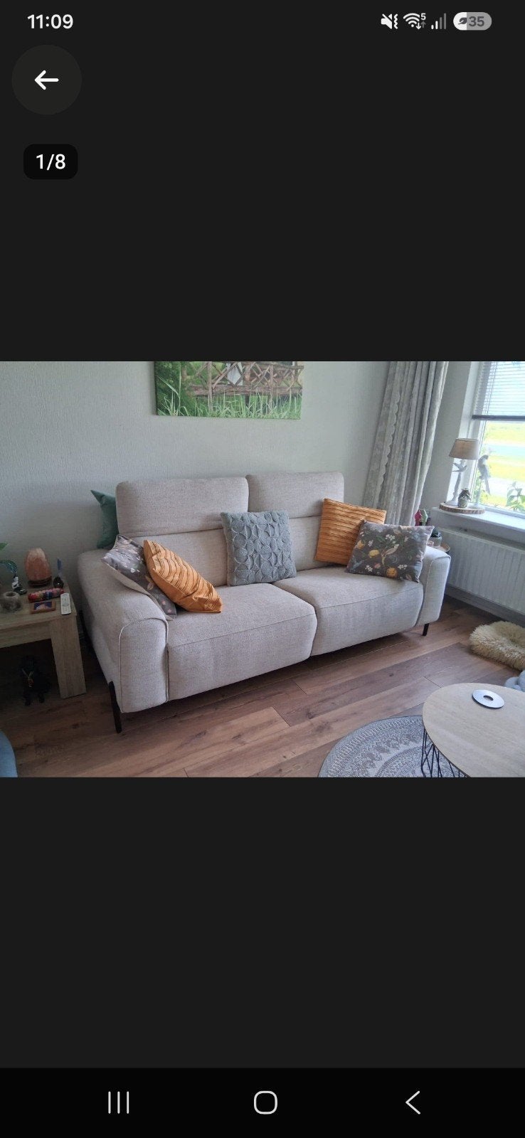 Elektrische 3 zitsbank Leenbakker, Huis en Inrichting, Ophalen, 150 tot 200 cm, Driepersoons, 75 tot 100 cm