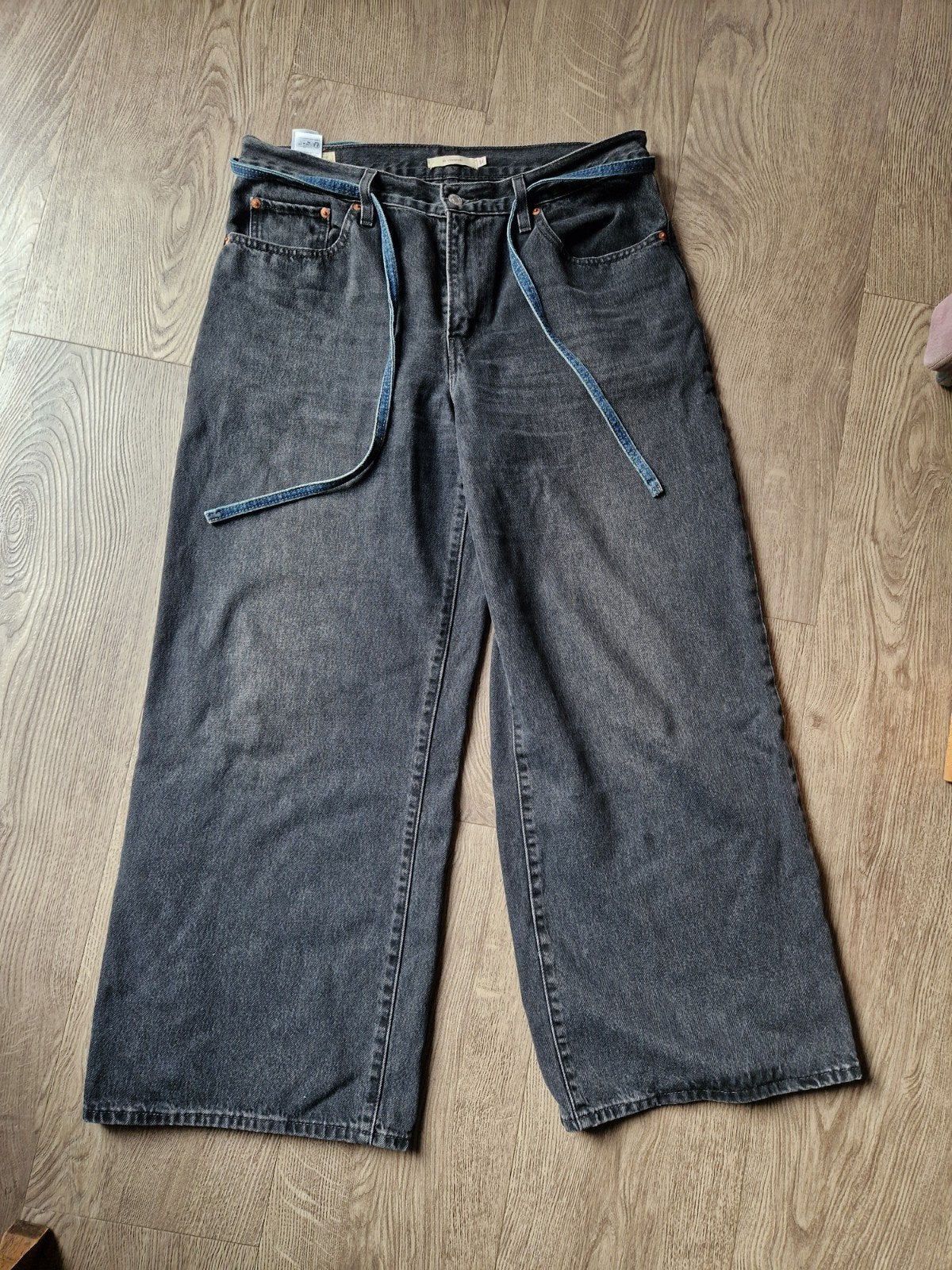 Levi's XL Straight Spijkerbroek W31 L31 Zwart/Grijs, Zwart, Overige jeansmaten, Ophalen of Verzenden, Gedragen