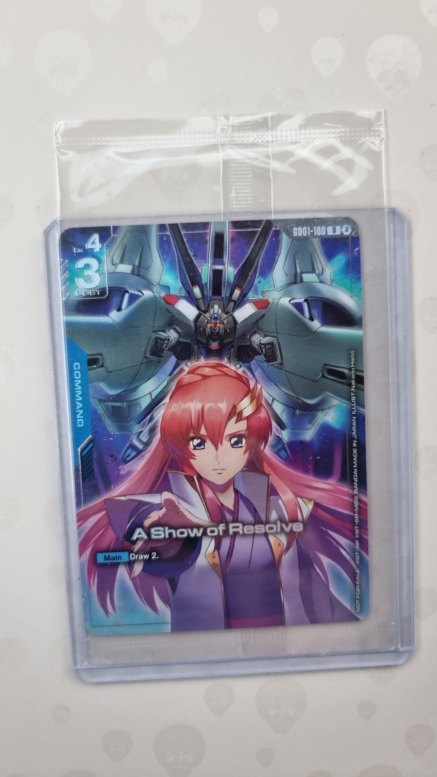 SEALED Show Of Resolve Gundam Card Game 1st Anniversary Card, Ophalen of Verzenden, Nieuw, Losse kaart, Foil