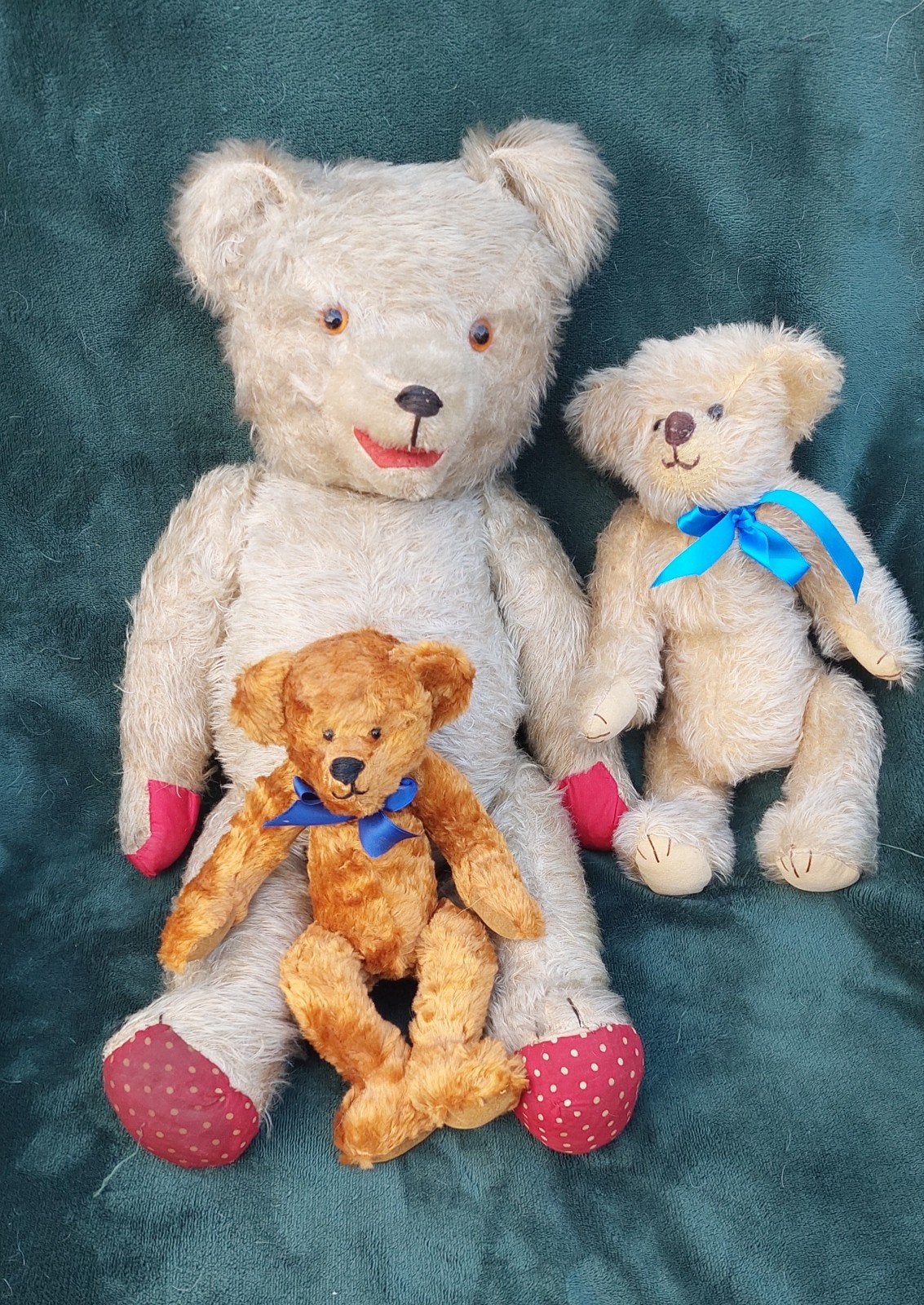 Set van 3 Vintage Teddyberen - Diverse Maten, Ophalen of Verzenden