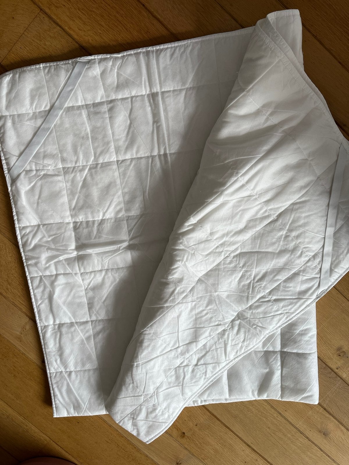 Ikea Angskorn matrasbeschermer 160x200, Matrasbeschermer, Wit, Tweepersoons, Ophalen of Verzenden