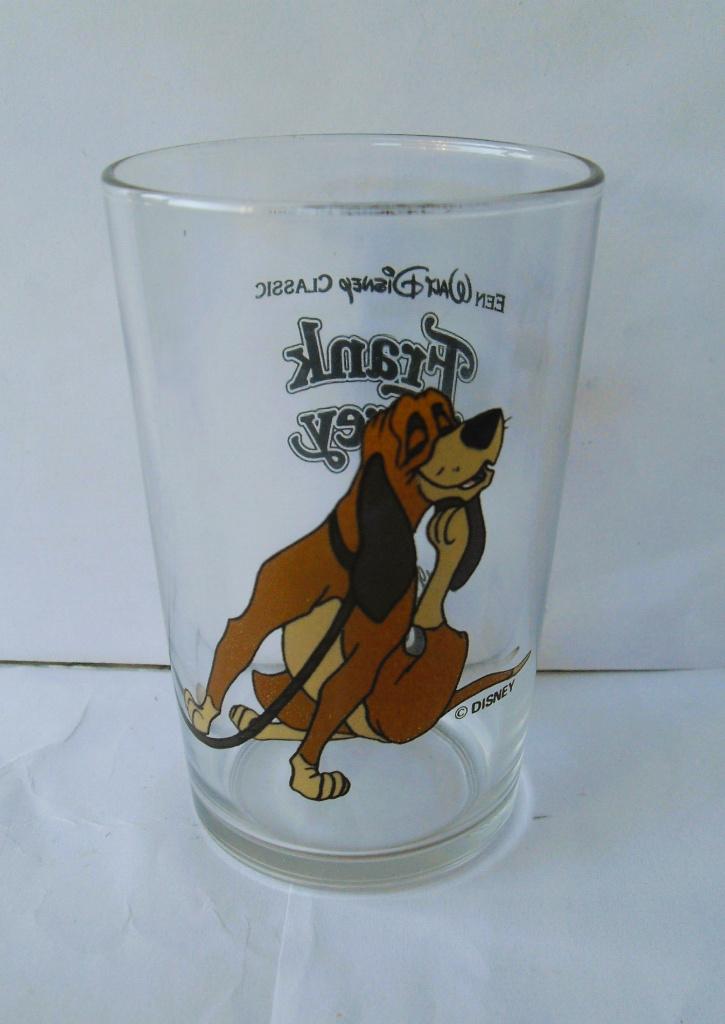 Walt Disney Glas Frank en Frey, Verzamelen, Disney, Zo goed als nieuw, Servies, Overige figuren, Ophalen of Verzenden