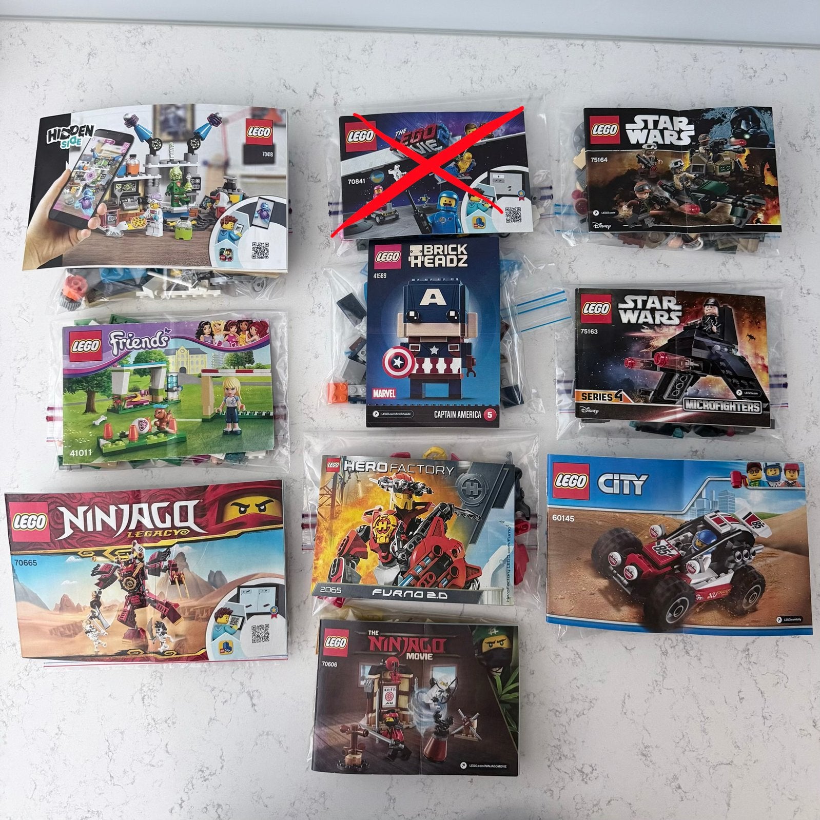 LEGO 9 sets met boekje | Star Wars, Ninjago, City, Friends, Ophalen, Gebruikt, Compleet, Star Wars