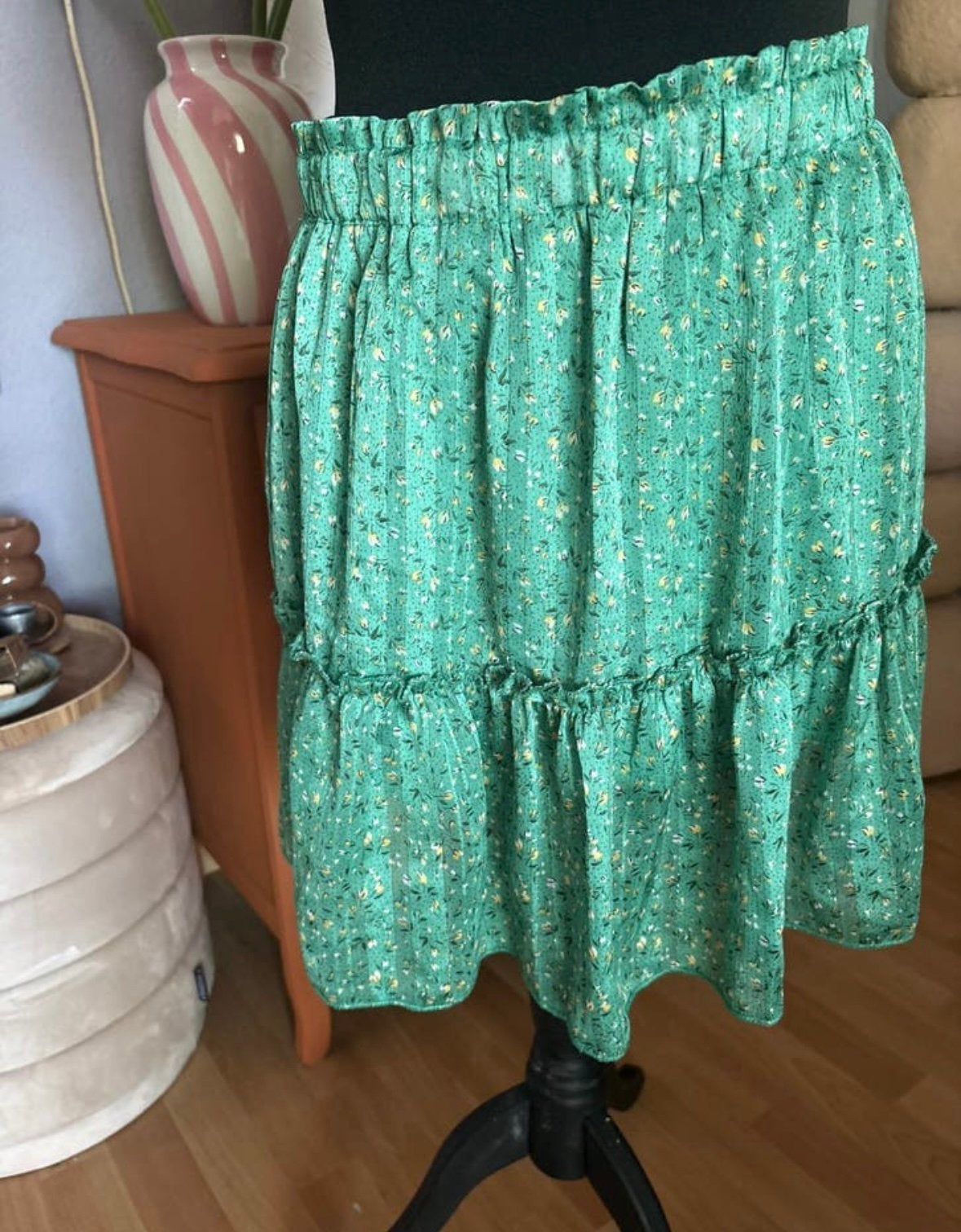 Loavies leuk groen zomers rokje mt L ZGAN, Maat 38/40 (M), Ophalen of Verzenden, Zo goed als nieuw, Boven de knie