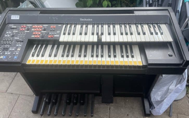Vintage Technics Elektronisch Orgel – 2 Klavieren + vb, Muziek en Instrumenten, Ophalen, Gebruikt, Zwart, Digitaal