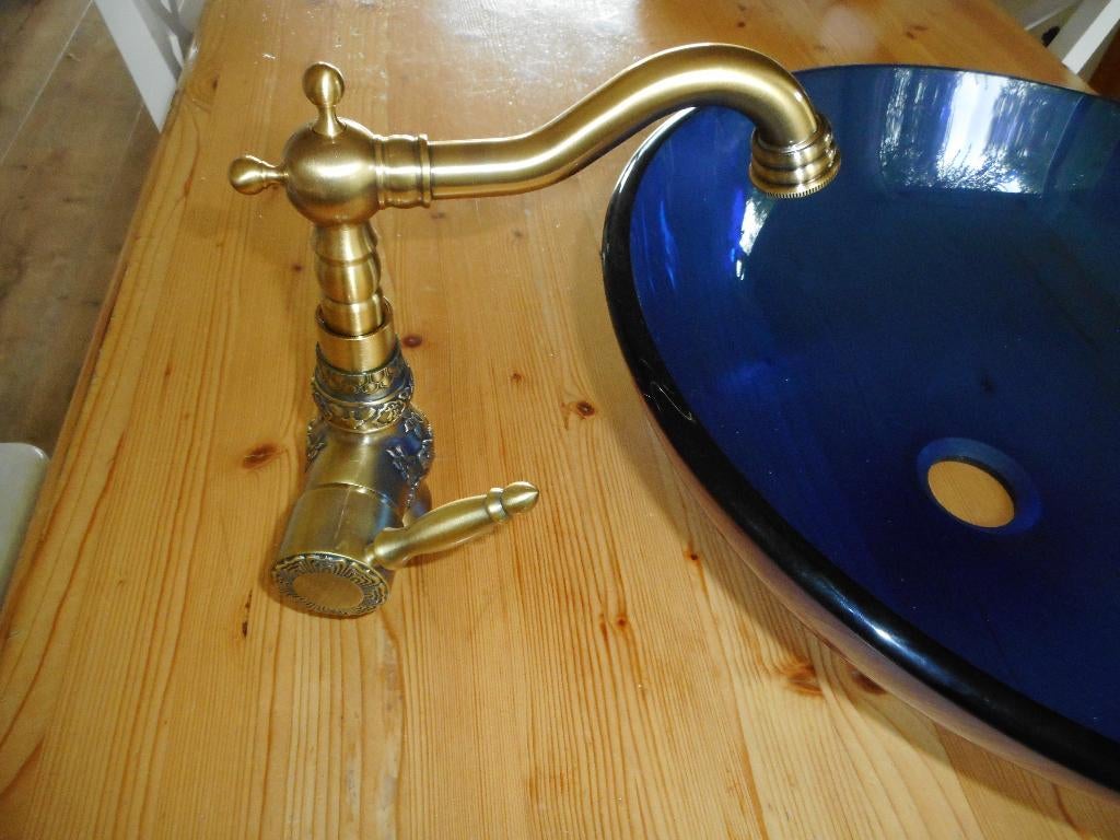 Exclusieve Badkamer Set: Oceaanblauwe Glazen Waskom en kraan, Sanitaironline, Rolisa25@gmail.com, Overige typen, Nieuw