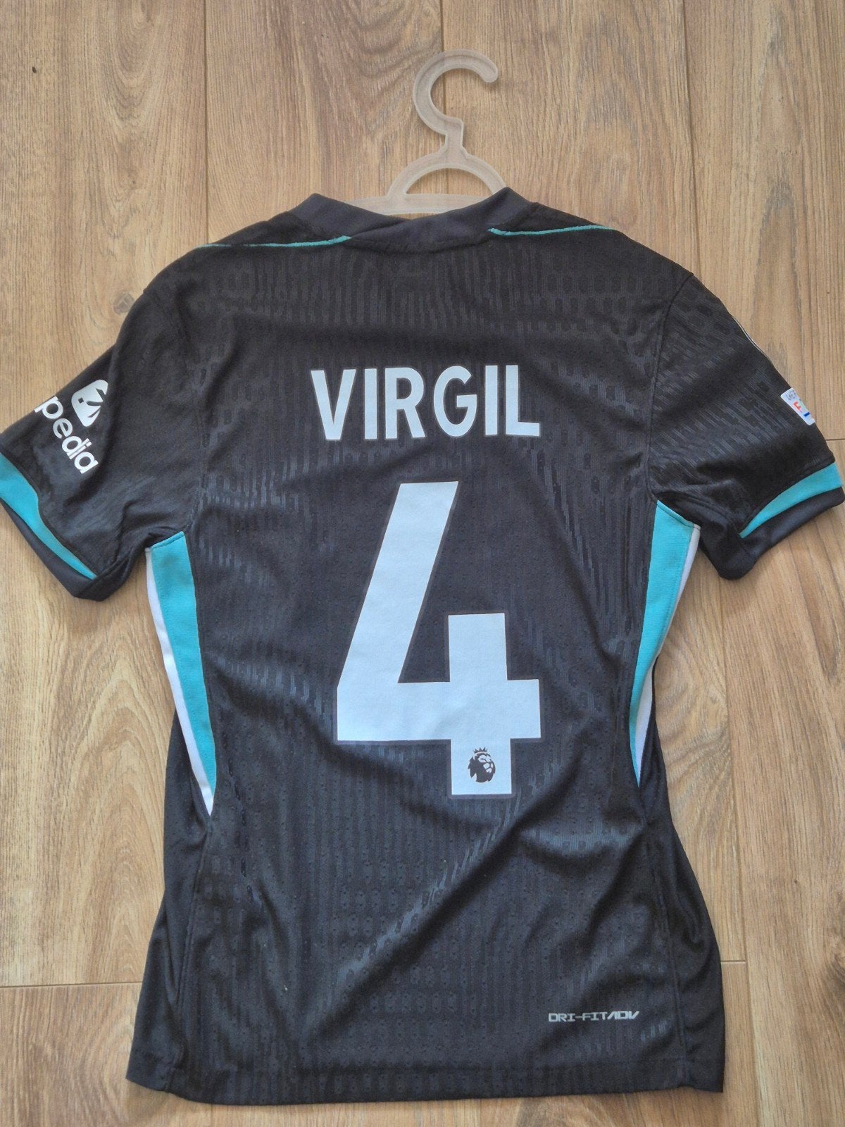 Origineel Liverpool Thuisshirt Virgil van Dijk Maat S, Zwart, Nike, Ophalen of Verzenden, Zo goed als nieuw