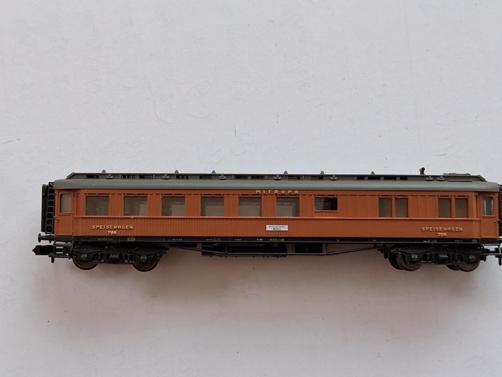 Mitropa rijtuig Fleischmann N-spoor, Gebruikt, Gelijkstroom, Fleischmann, Wagon