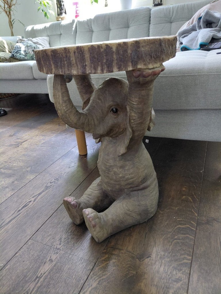 KARE Design bijzettafel Animal Elephant, Ophalen, Rond, Minder dan 55 cm, 45 tot 60 cm
