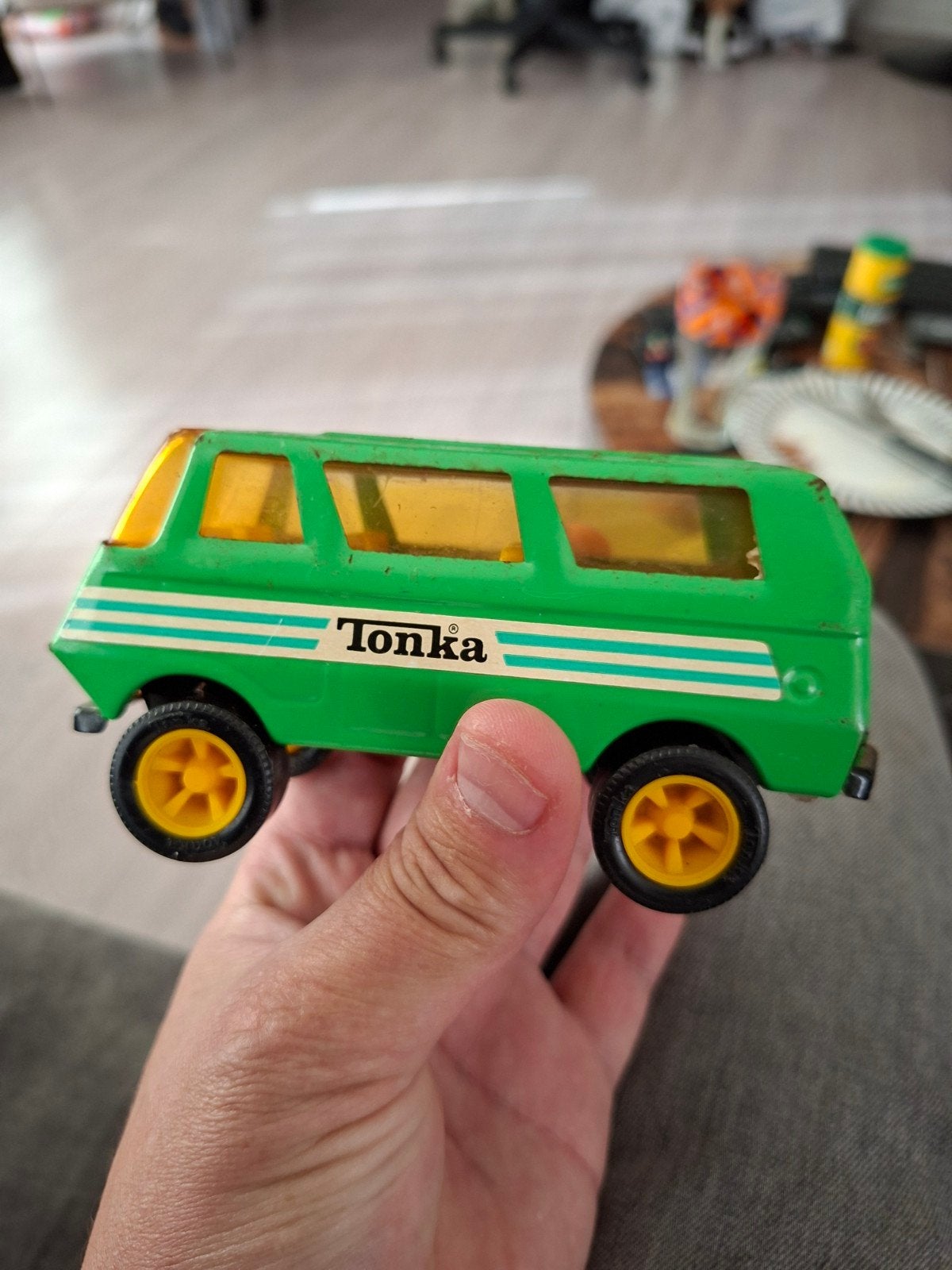 Vintage Tonka busje / bus groen - speelgoedauto, Ophalen, Gebruikt